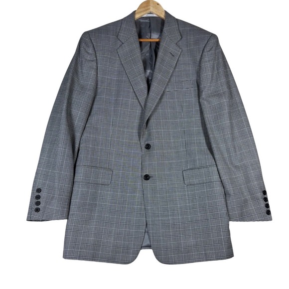 Hickey Freeman Other - Hickey Freeman Blazer Mens 42L Worsted‎ Wool Houndstooth Jacket Sport Coat